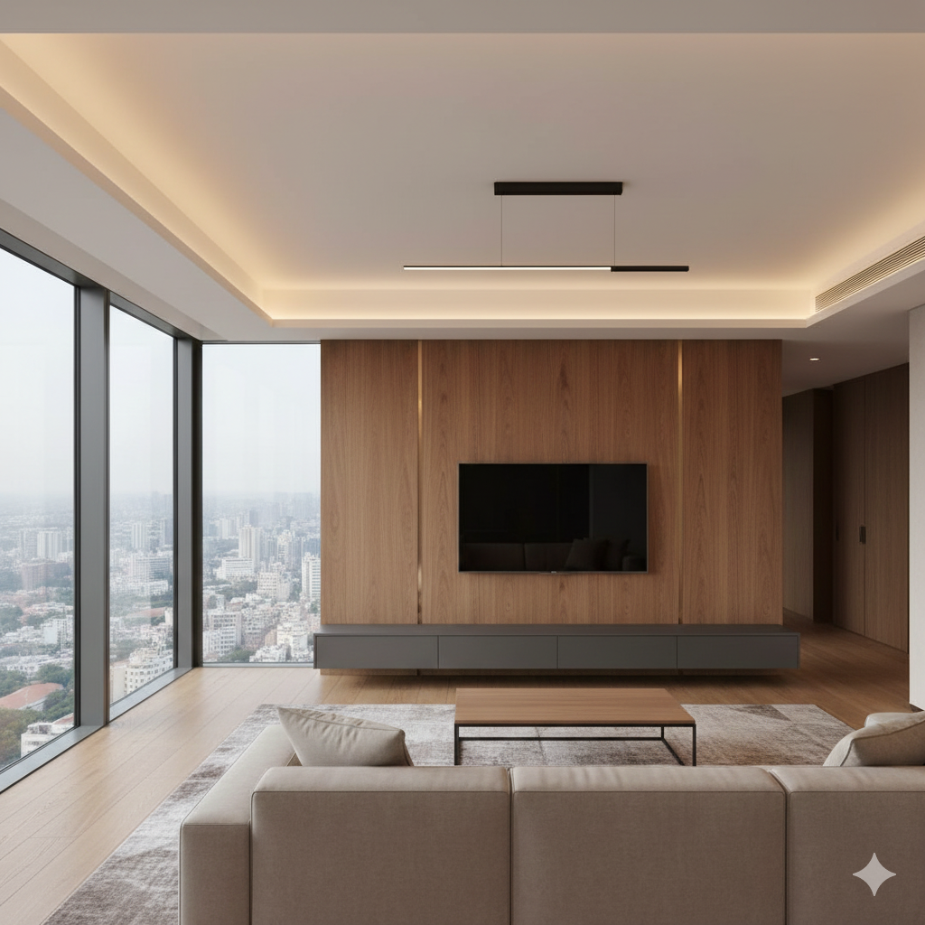 Living + TV Wall